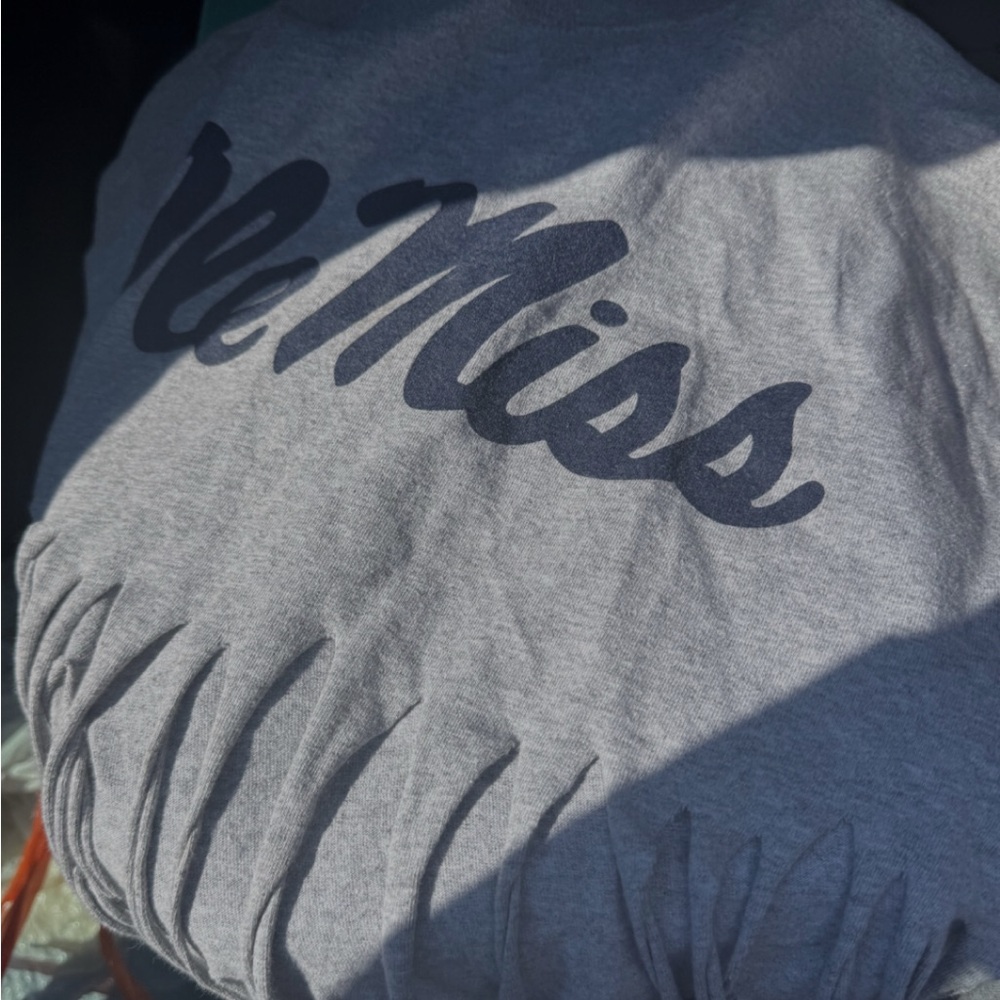 Gray Ole Miss crop top